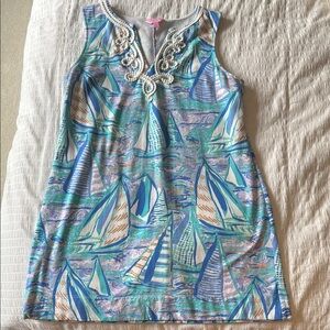 Lilly Pulitzer Blue and Green Terry Dress